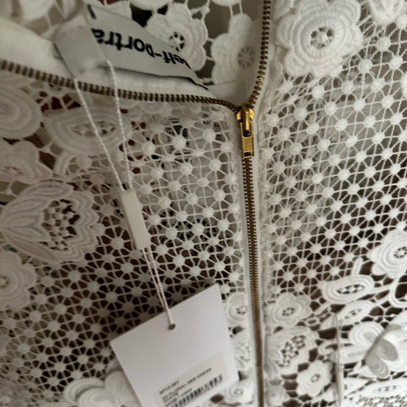 New Self-Portrait 3D Floral Mini Dress in White (NEW Sold Out Dress) NWT - Picture 3 of 12